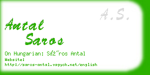 antal saros business card